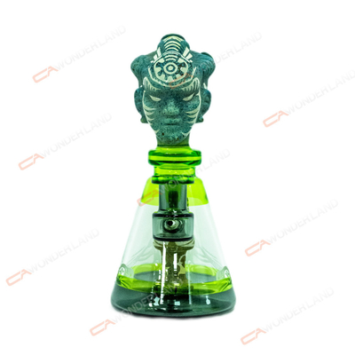12 Inches Enclave Indian Style Weed Glass Bong Totem Concave 3d Head Glass Dab Rig