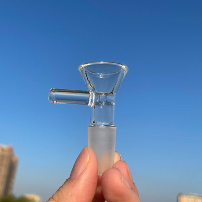 14mm Male Transparent Glass Water Bong Bowl With Handle