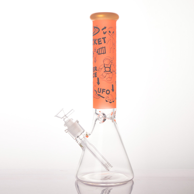 Glass Beaker Bong 14 Inches Astronaut Themed Glass Beaker Bongs