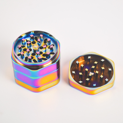 Herb Grinder Rainbow Grinder With Magnetic Closure And Kief Catcher