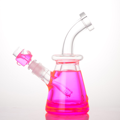 Bent Neck Oil Filling Recycler Water Bong 9 Inches Multiple Colors