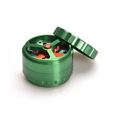 4 Layers Magnetic Top Lid Aluminium Herb Grinder For Dry Herb