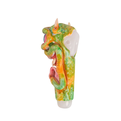 Scary Horned Monster Glass Hand Pipes 5.5 Inch OEM ODM Service
