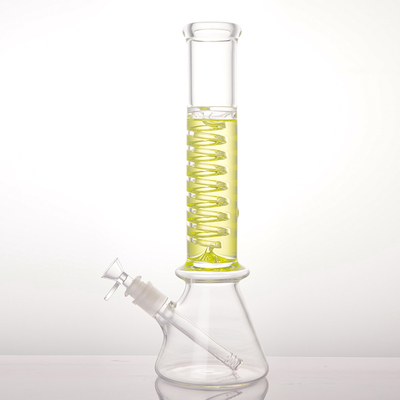 Infused Freezable Coil Glycerin Straight Glass Water Pipe 14″
