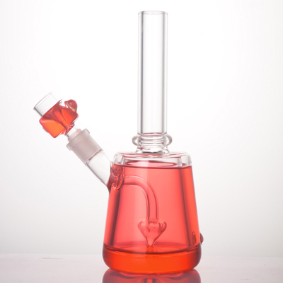 8 Inches Percolator Ice Bong 45 Degree Joint Straight Neck Lip Glycerin