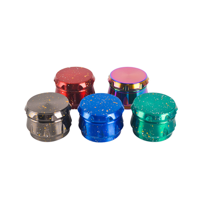 4 Pieces Zinc Alloy Spice Herb Grinder 1.57" With Mini Cleaning Brush