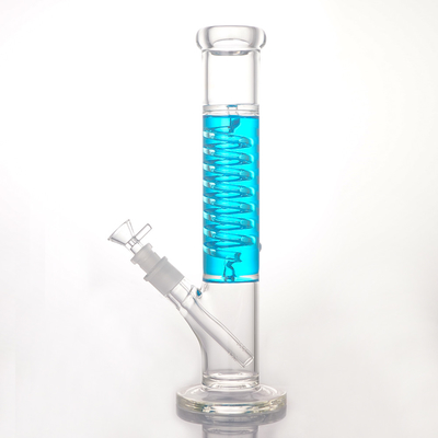 Freezable Glycerin Coil Borosilicate Weed Herb Bong 13" Height