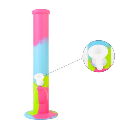 10 Inches Tall Colorful Silicone Water Bong 14mm Female Joint