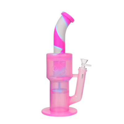 13.5'' Portable Detachable Silicone Bong With Ice Catcher 14mm Bowl