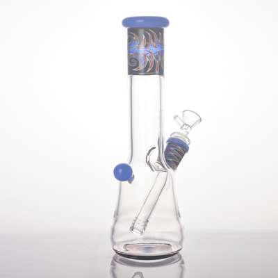 Shatterproof Straight Tube Beaker Bong 10 Inch With Flame Ice Hole