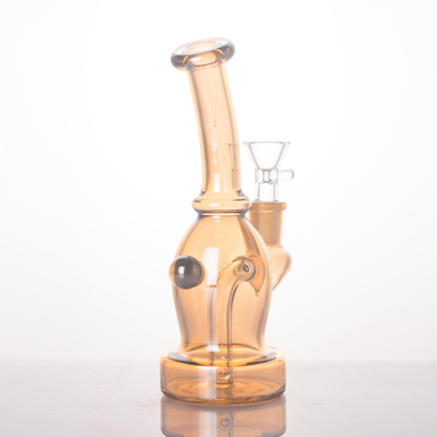 6.7" Snout Pig Percolator Chill Glass Dab Rig Hollow Flare Base Electroplated