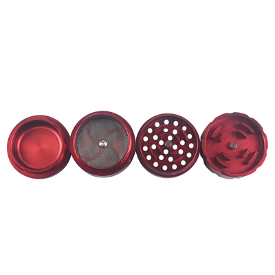 60mm Aluminum Spice Grinder Red Classic Separate Way Hand Movement