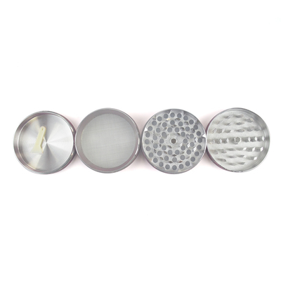 Magnetic Top 40mm 4 Layer Metal Grinder With Multicolor Crack Surround Pattern