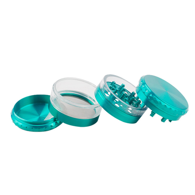 Detachable Zinc Acrylic Herb Grinder Green Color Small Size