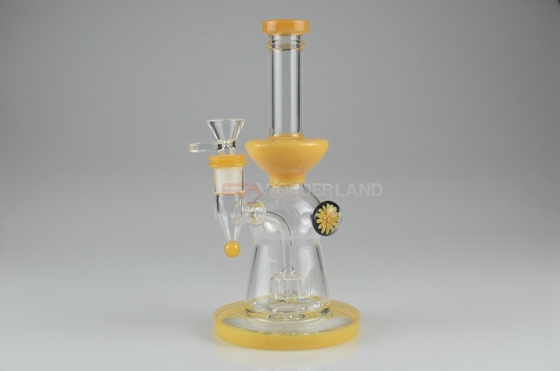 9.25 Inch Recycler Glass Bong Straight Glass Ice Bong With Donut Perc