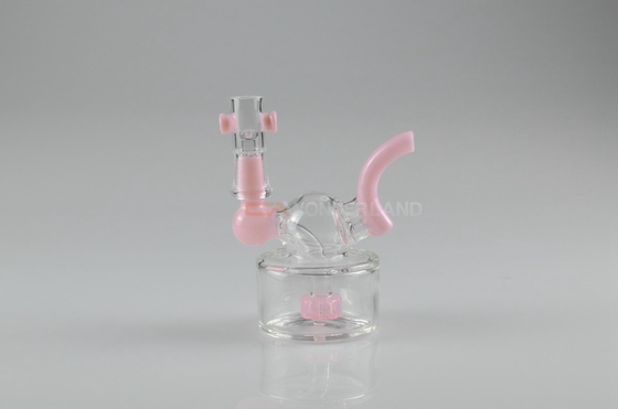 4.13 Inches Glass Dab Rig Curved Mouthpiece With Multiple Colors