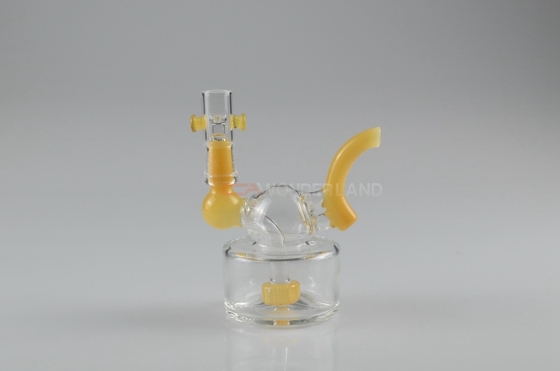4.13 Inches Glass Dab Rig Curved Mouthpiece With Multiple Colors
