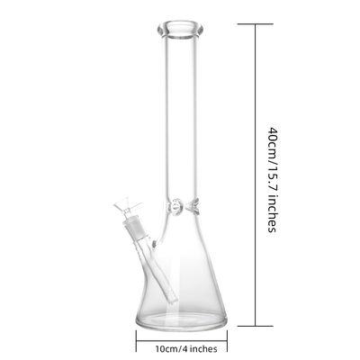 15.7 Inch  Seamless Filter Glass Bong Diamond Clear For Herb