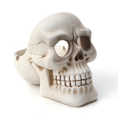 Customized Skull Shaped Resin Ashtray 140*90*110mm Black White