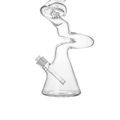 18.5 Inches Height Smoking Glass Bong Water Pipe Clear Glass
