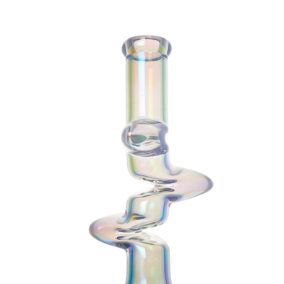 3 Colors Smoking Glass Bong 16 Inches Height With Dazzling Light Transmission