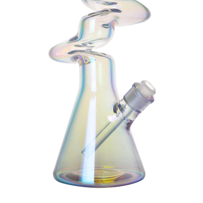 3 Colors Smoking Glass Bong 16 Inches Height With Dazzling Light Transmission