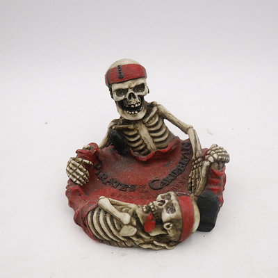 Halloween Skeleton Head  Resin Ashtray Novelty Cute For Home Decoration