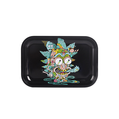 Rick And Morty Plate Discs Metal Rolling Tray Black 29*19cm