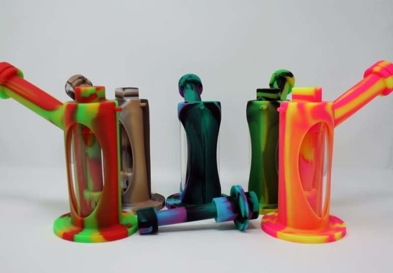 7.5 Inches Silicone Water Bong Silicone Bubbler Bong With Tree Perc