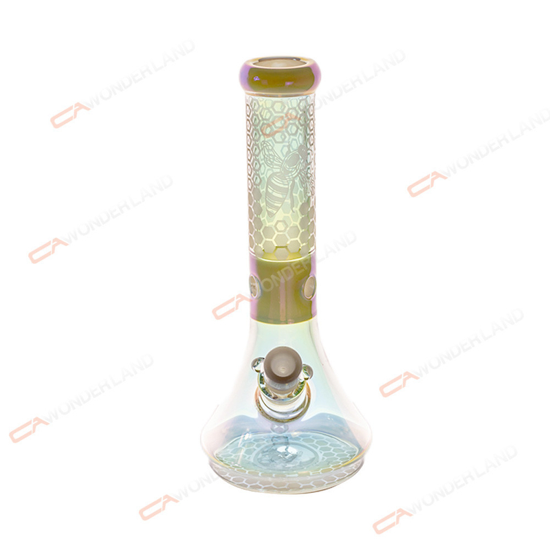White Jade Mouthpiece 33cm Tobacco Glass Bong Ice Catcher And Bowl