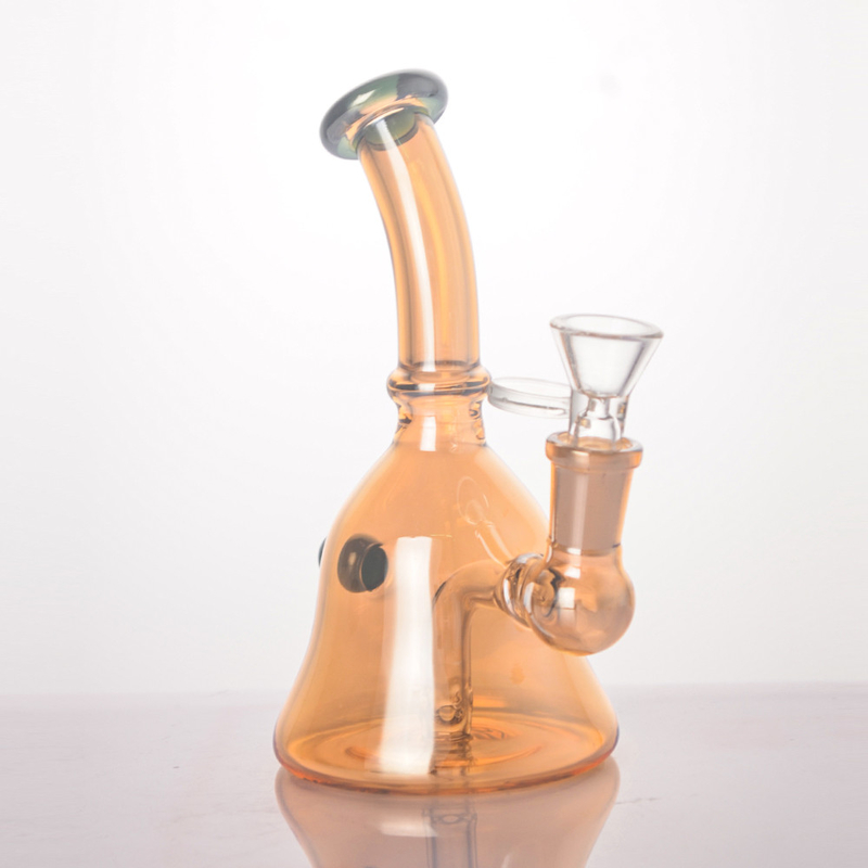 Glass Dab Rig 6.5" Snout Pig Percolator 90 Degree Joint Electroplated Glass Dab Rig
