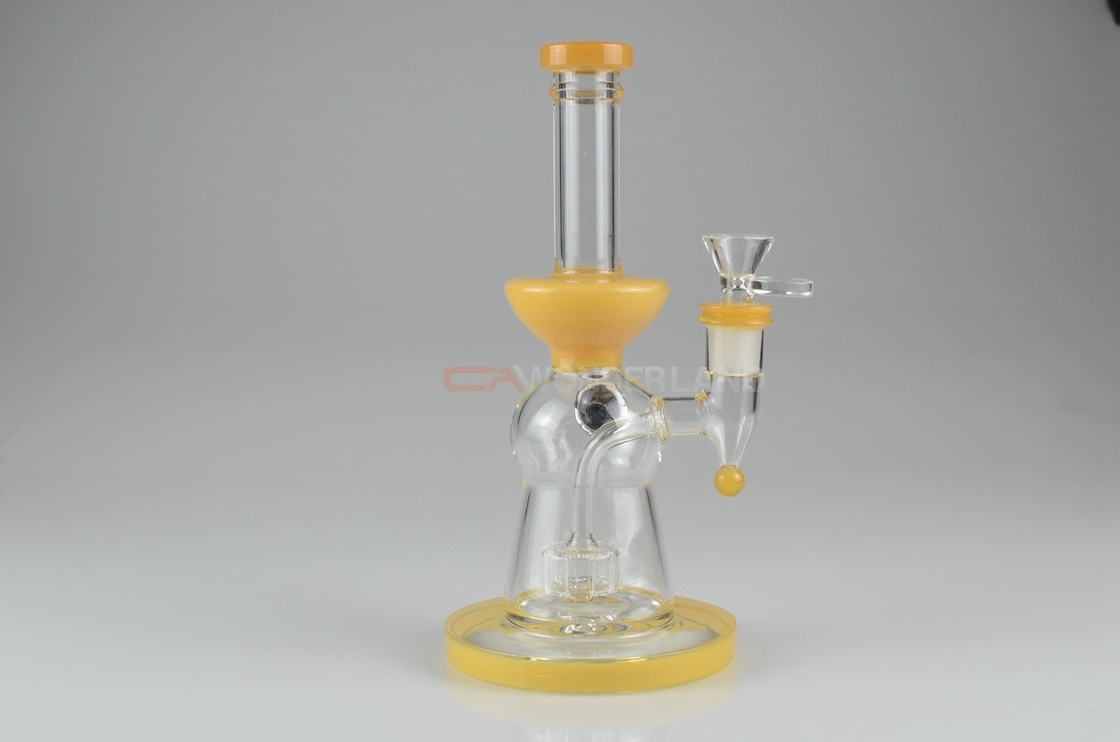 9.25 Inch Recycler Glass Bong Straight Glass Ice Bong With Donut Perc
