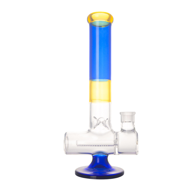 4.3 Inches Base Smoking Glass Bong Blue Straight Type 18Mm Female