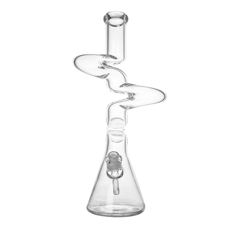 18.5 Inches Height Smoking Glass Bong Water Pipe Clear Glass